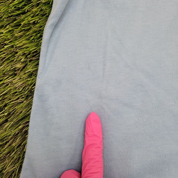 Vintage 80s Tennis Shirt Womens Large 20x24 Blue - Picture 3 of 10